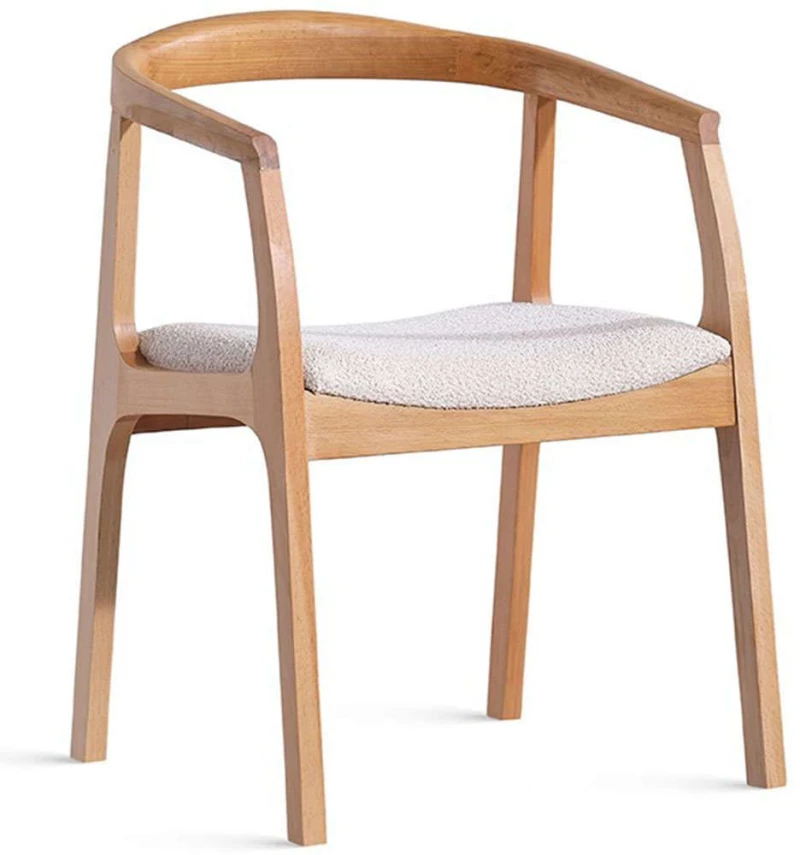 Πολυθρόνα Alfa Teddy 117FRF1304 50x53x70cm Natural-Cream Ξύλο,Ύφασμα
