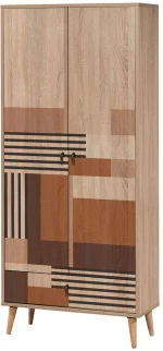 Ντουλάπα Δίφυλλη City Gardrop Colorblock 863SPH4249 80x45x190cm Multi Δίφυλλη