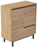 Παπουτσοθήκη 956LCS3460 74,8x35,5x90,4cm Walnut Μοριοσανίδα, Μέταλλο