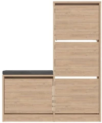 Παπουτσοθήκη Dude 779HMS4116 105x26x118,5cm Oak Μοριοσανίδα, Μελαμίνη