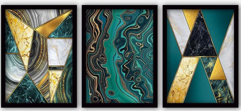 Κάδρα (Σετ 3Τμχ) 364LUL1381 35x45cm Multi Wallity Κάθετοι Πλαστικό,Mdf