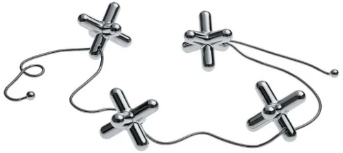 Βάση Μαγειρικών Σκευών Tripod GCH01 60x3,2cm Silver Alessi Μέταλλο