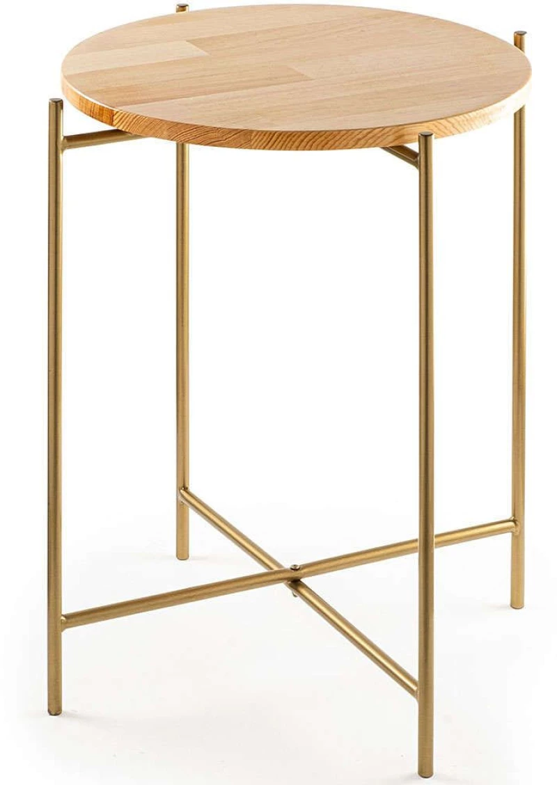 Τραπεζάκι Βοηθητικό 247HFM1145 46x46x56cm Natural-Gold