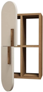 Ραφιέρα Τοίχου Rose 845HCT1606 35x22x80cm Walnut-Cream