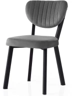 Καρέκλα Beta (Σετ 2Τμχ) 974NMB1848 46x54x86cm Black-Anthracite Μέταλλο,Ύφασμα