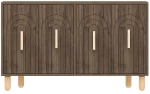 Μπουφές Tiger 327ODS1298 120x29,6x73,6cm Walnut-Oak Μοριοσανίδα, Μελαμίνη