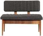 Παγκάκι Vina 869VEL5133 110x40x85cm Anthracite-Walnut