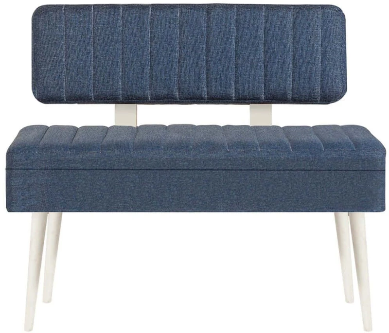 Παγκάκι Vina 869VEL5296 110x40x82,5cm Blue-White