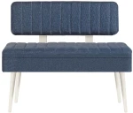 Παγκάκι Vina 869VEL5296 110x40x82,5cm Blue-White