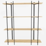 Βιβλιοθήκη Moss 875ZNA4550 160x29,6x180cm Oak