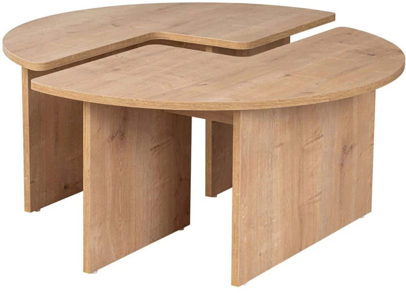 Τραπέζι Σαλονιού Moira 241NRD1342 Φ90x41cm Oak