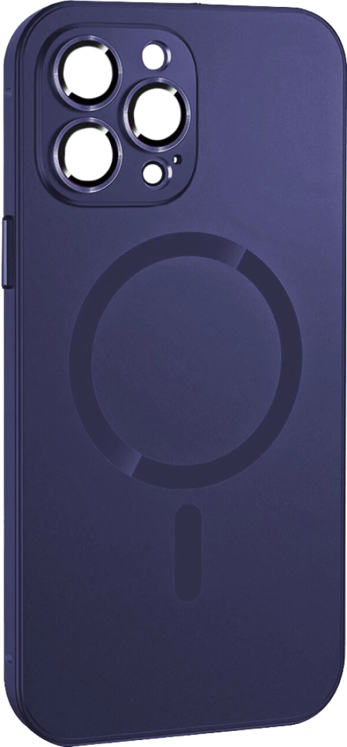 ObaStyle Metal Effect Magnetic Soft Cover Case για Apple iPhone 12 Pro - Μπλε Μαρίν