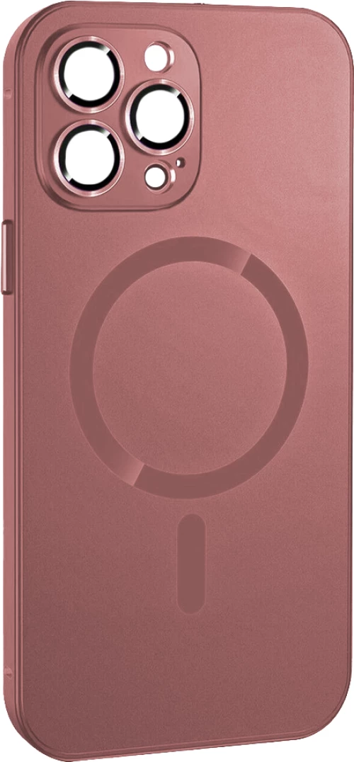 ObaStyle Metal Effect Magnetic Soft Cover Case για Apple iPhone 15 Pro - Ροζ Χρυσό