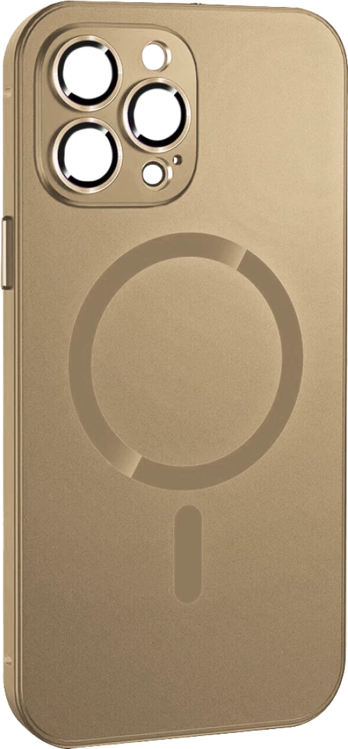 ObaStyle Metal Effect Magnetic Soft Cover Case για Apple iPhone 15 Pro - Χρυσό