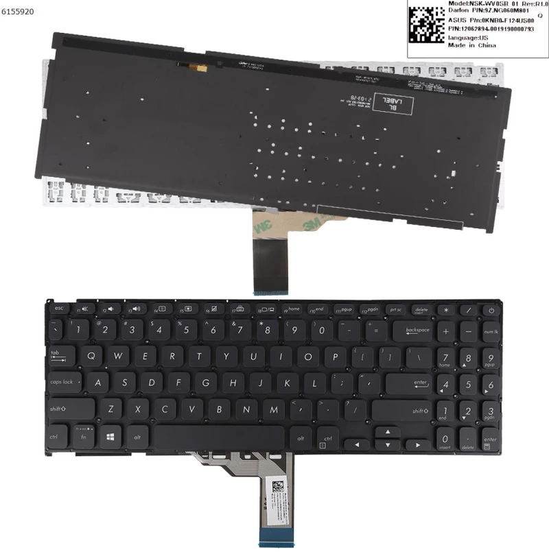 Πληκτρολόγιο Keyboard ASUS Vivobook X512UB X512UF X512UA
