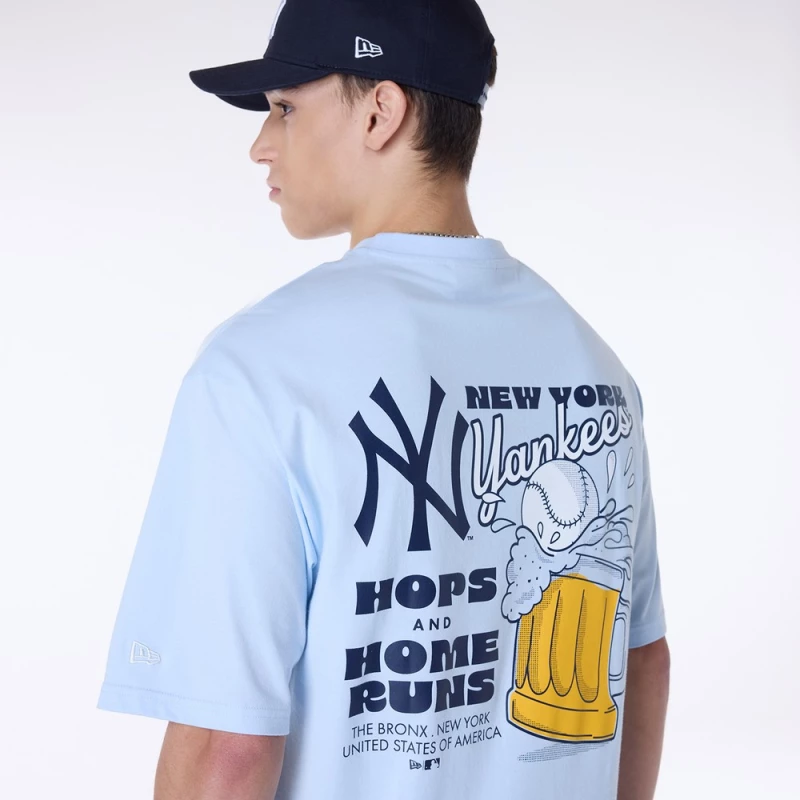 NEW ERA MLB FOOD GRPHC OS TEE NEYYAN  PAB 60596211 NEW ERA Μπλε
