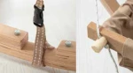Βρεφική Αιώρα-Ρηλάξ WOODEN (Mπεζ)