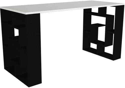 Γραφείο ArteLibre LINE Λευκό/Μαύρο 140x60x74cm