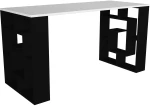 Γραφείο ArteLibre LINE Λευκό/Μαύρο 140x60x74cm