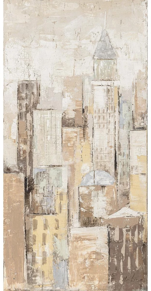 Πίνακας ArteLibre "Πόλη" Καμβάς 60x120cm