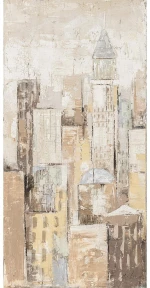 Πίνακας ArteLibre "Πόλη" Καμβάς 60x120cm