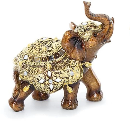 Ελέφαντας διακοσμητικός χρυσό Polyresin 14x14cm syllogi ΗΧ-679