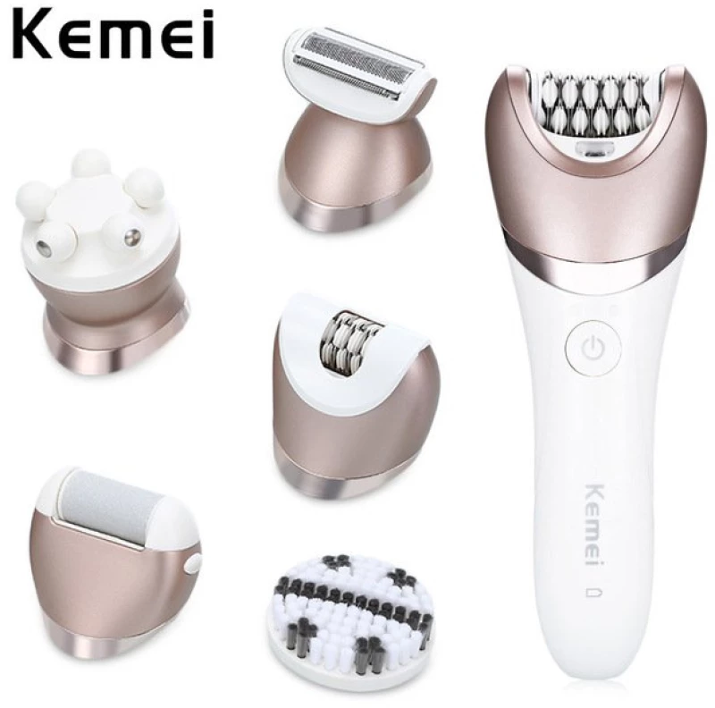 KEMEI KM 8001 Επαναφορτιζόμενη Αποτριχωτική Μηχανή 5 σε 1