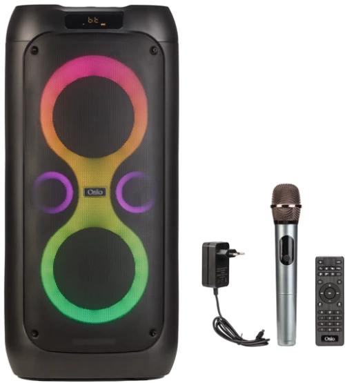 Osio OBT-8050 Φορητό ηχείο Bluetooth με USB, TF, TWS, AUX, LED, RC, FM, τηλεχειριστήριο, ασύρματο μι