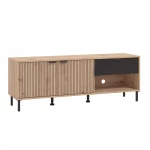 Έπιπλο Τηλεόρασης Mayenne 150 3K1F2V Artisan Oak-Μαύρο Mat 151x40x55Εκ