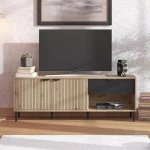 Έπιπλο Τηλεόρασης Mayenne 150 3K1F2V Artisan Oak-Μαύρο Mat 151x40x55Εκ