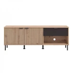 Έπιπλο Τηλεόρασης Mayenne 150 3K1F2V Artisan Oak-Μαύρο Mat 151x40x55Εκ