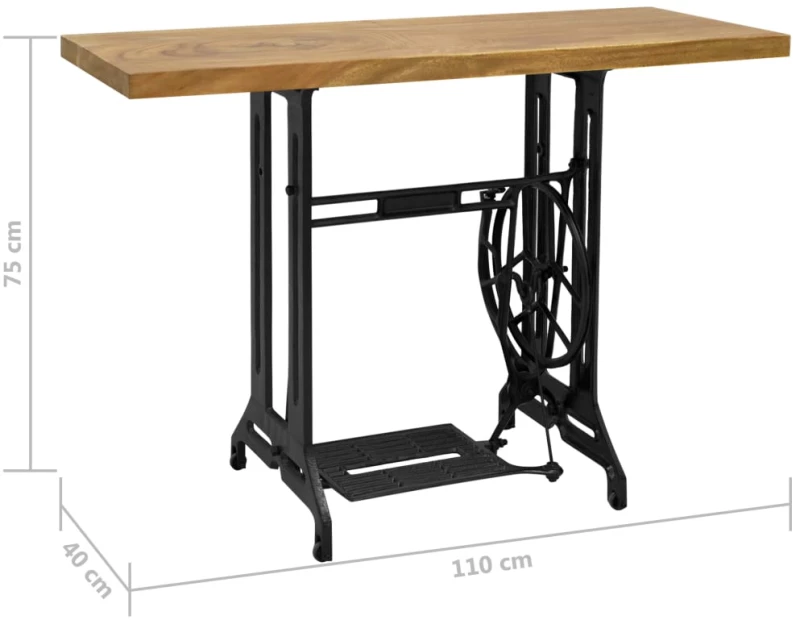 vidaXL Τραπέζι Κονσόλα σε Στιλ Ραπτομηχανής 110 x 40 x 75 εκ.