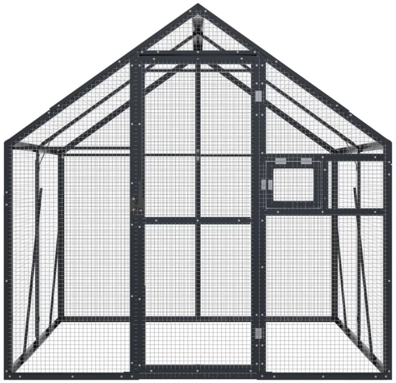 vidaXL Κλουβί Ανθρακί 1,79 x 2 x 1,85 μ. από Αλουμίνιο
