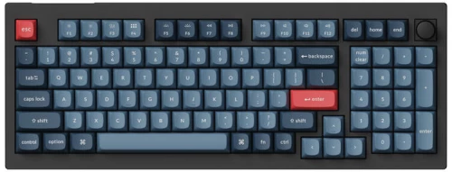 Keychron V5 Max QMK/VIA RGB Knob Red Switch Ασύρματο μηχανικό πληκτρολόγιο (μαύρο)