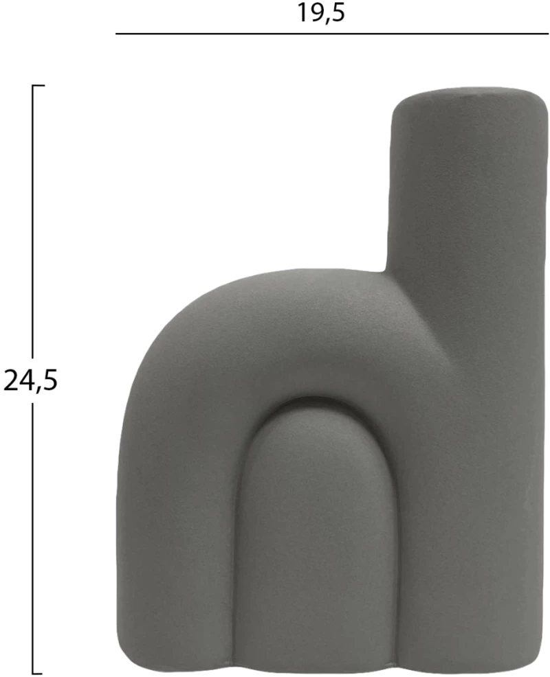 ΕΠΙΤΡΑΠΕΖΙΟ ΚΕΡΑΜΙΚΟ ΔΙΑΚΟΣΜΗΤΙΚΟ ARCON HM4640.03 ΓΚΡΙ ΜΑΤ 19x7x24Υ εκ.
