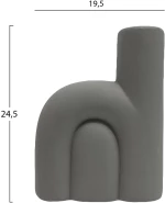 ΕΠΙΤΡΑΠΕΖΙΟ ΚΕΡΑΜΙΚΟ ΔΙΑΚΟΣΜΗΤΙΚΟ ARCON HM4640.03 ΓΚΡΙ ΜΑΤ 19x7x24Υ εκ.