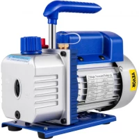 VEVOR Vacuum Pump 9 CFM 1 HP Double Stage Air Conditioning Vacuum Pump 220V 5PA Ultimate Vacuum Refrigerant HVAC Air Tool Rotary Vane Vacuum Pump for Automobile Reparation Vacuum Evacuation