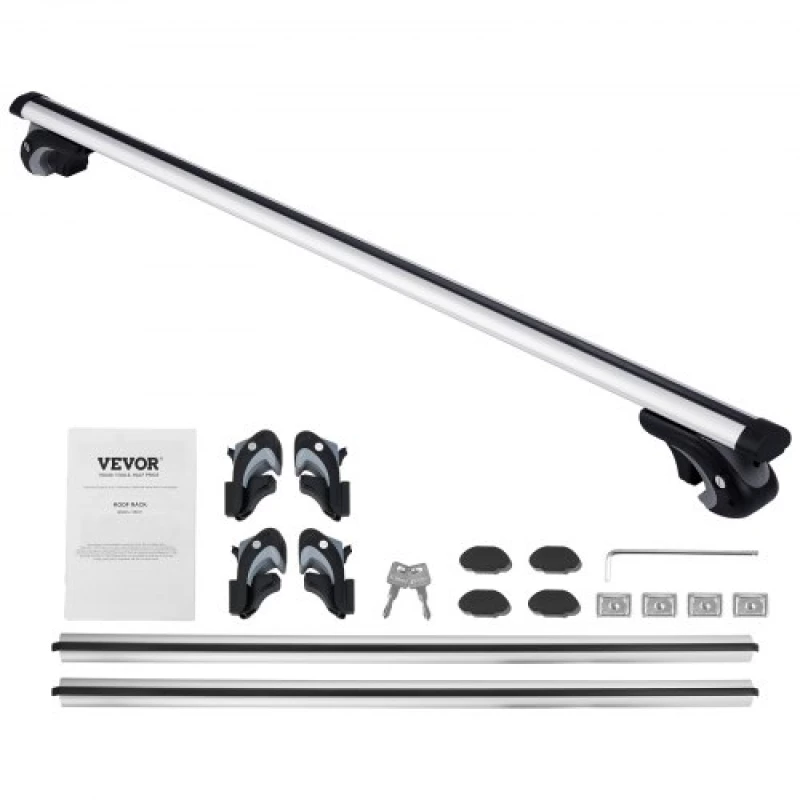 VEVOR Universal Roof Rack Crossbar 47.2" Length for Vehicle w/ Raised Side Rail