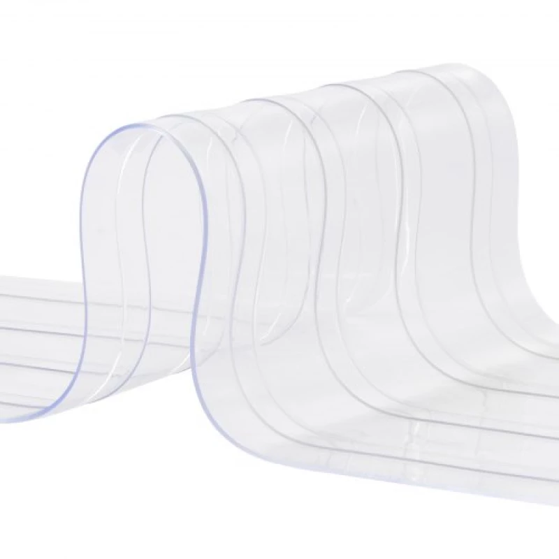 VEVOR Strip Curtain Ribbed PVC Door Curtain 150'x8" Roll Cooler Freezer Plastic