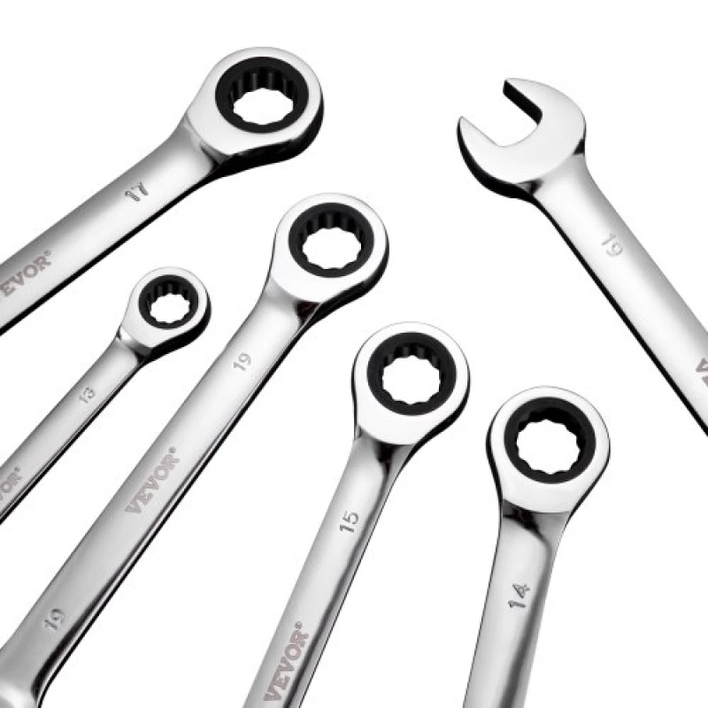 VEVOR Combination Wrench Set 30 PCS SAE 1/4" to 1", Metric 8-24mm Organizer Rack