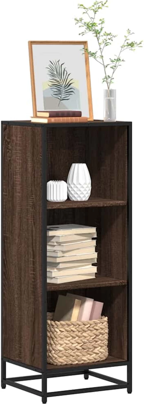 vidaXL Ντουλάπι βιβλίων καφέ δρυς 40x35x107,5 cm Κατασκευασμένο ξύλο