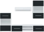 vidaXL Μονάδες τηλεόρασης 5 τεμαχίων με φωτισμό LED Ματ Indigo