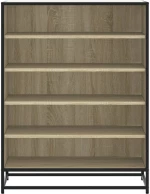 vidaXL Ντουλάπι παπουτσιών Sonoma Oak Κατασκευασμένο ξύλο και μέταλλο