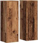 vidaXL Βάσεις Φυτών 2 τεμ. Όψη Παλαιού Ξύλου 33x33x100 εκ. Επεξ. Ξύλο