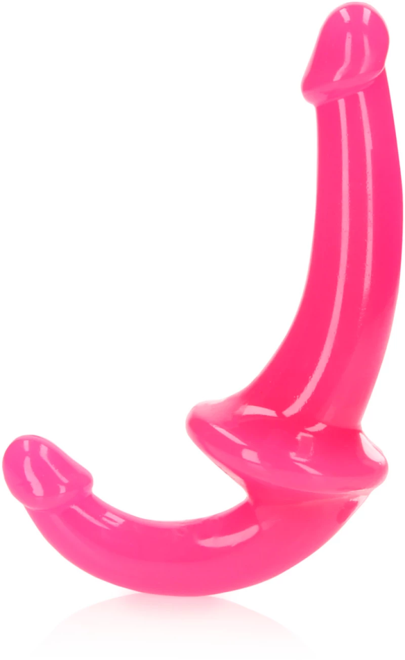 Strapless Strap-On - Glow in the Dark Pink -13,5 cm