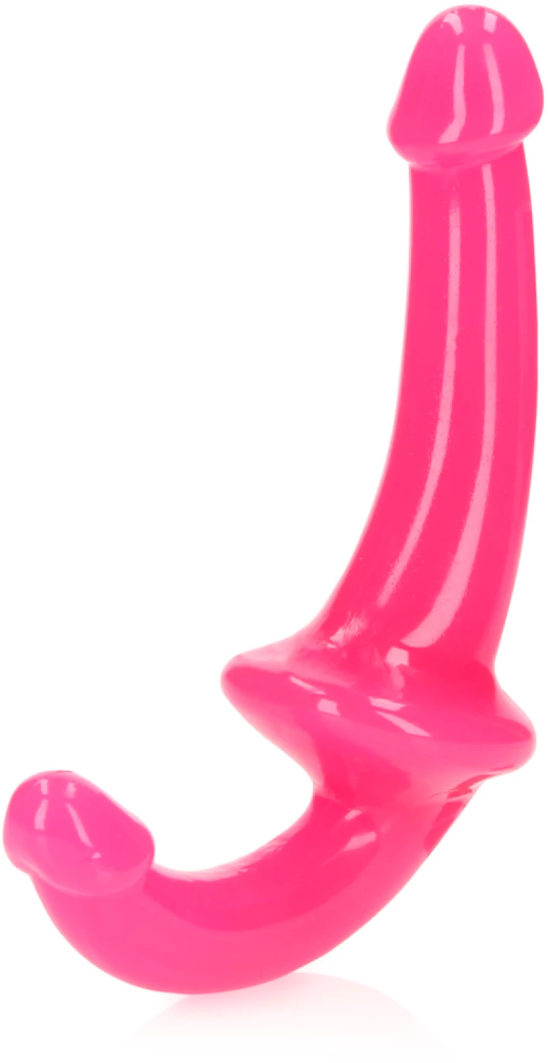 Strapless Strap-On - Glow in the Dark Pink -13,5 cm