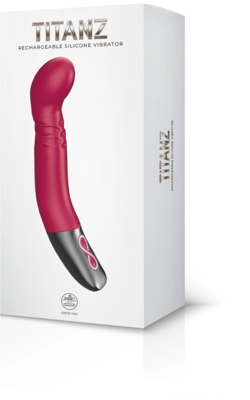 TITANZ 8 SILICONE RECHARGEABLE VIBRATOR PINK