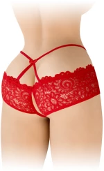 CELIA RED OPEN PANTIES TU