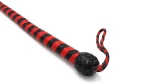 Kiotos Leather Whip Black & Red 120 cm