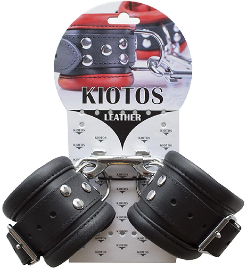 Kiotos Leather Anklecuffs Black - 6,5 cm